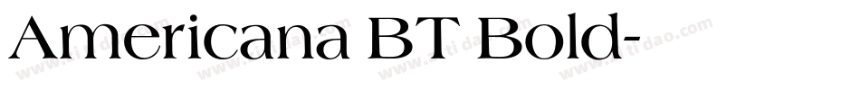 Americana BT Bold字体转换